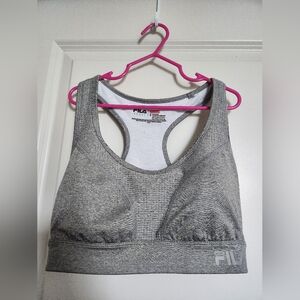 Fila Gray Racerback Sports Bra - Women's Intimates
